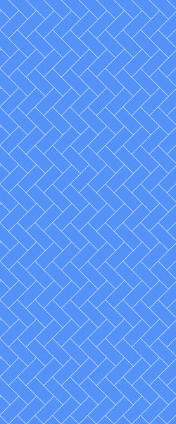 Blue Diagonal Herringbone Tile Acrylic Shower Wall Panel 2440mm x 1220mm (3mm Thick) - CladdTech