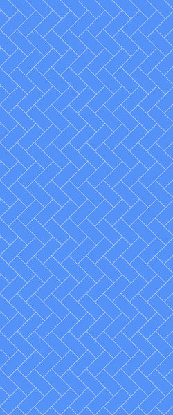 Blue Diagonal Herringbone Tile Acrylic Shower Wall Panel 2440mm x 1220mm (3mm Thick) - CladdTech
