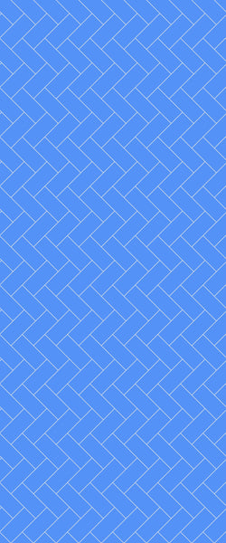 Blue Diagonal Herringbone Tile Acrylic Shower Wall Panel 2440mm x 1220mm (3mm Thick) - CladdTech