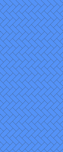 Blue Diagonal Herringbone Tile Acrylic Shower Wall Panel 2440mm x 1220mm (3mm Thick) - CladdTech