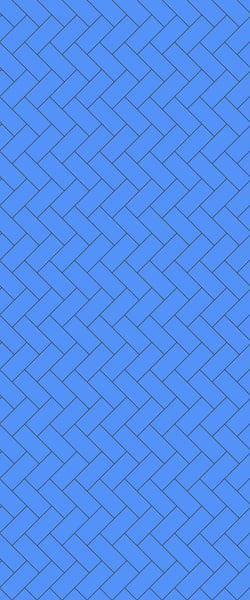 Blue Diagonal Herringbone Tile Acrylic Shower Wall Panel 2440mm x 1220mm (3mm Thick) - CladdTech