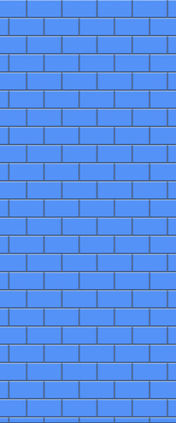 Blue Brick Tile Acrylic Shower Wall Panel 2440mm x 1220mm (3mm Thick) - CladdTech