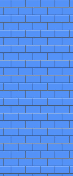 Blue Brick Tile Acrylic Shower Wall Panel 2440mm x 1220mm (3mm Thick) - CladdTech