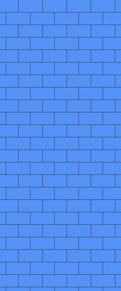 Blue Brick Tile Acrylic Shower Wall Panel 2440mm x 1220mm (3mm Thick) - CladdTech