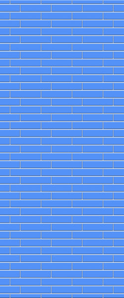 Blue Brickslips Acrylic Shower Wall Panel 2440mm x 1220mm (3mm Thick) - CladdTech
