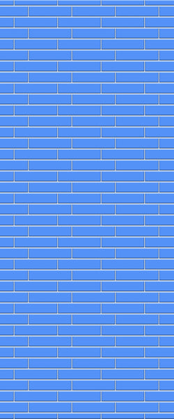 Blue Brickslips Acrylic Shower Wall Panel 2440mm x 1220mm (3mm Thick) - CladdTech