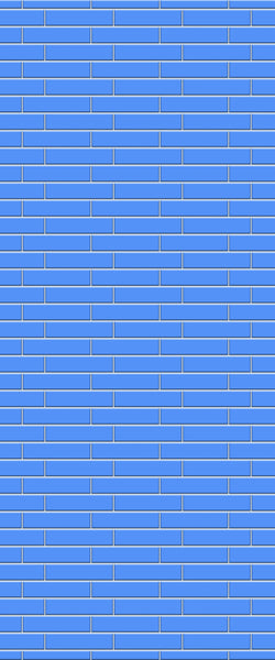 Blue Brickslips Acrylic Shower Wall Panel 2440mm x 1220mm (3mm Thick) - CladdTech