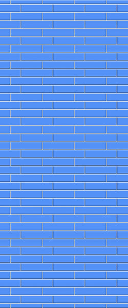 Blue Brickslips Acrylic Shower Wall Panel 2440mm x 1220mm (3mm Thick) - CladdTech