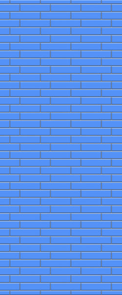 Blue Brickslips Acrylic Shower Wall Panel 2440mm x 1220mm (3mm Thick) - CladdTech