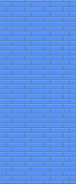 Blue Brickslips Acrylic Shower Wall Panel 2440mm x 1220mm (3mm Thick) - CladdTech