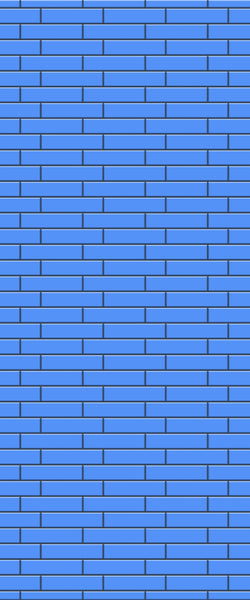 Blue Brickslips Acrylic Shower Wall Panel 2440mm x 1220mm (3mm Thick) - CladdTech