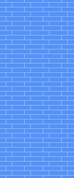 Blue Brickslips Acrylic Shower Wall Panel 2440mm x 1220mm (3mm Thick) - CladdTech