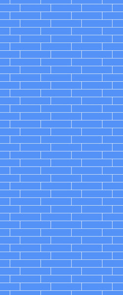 Blue Brickslips Acrylic Shower Wall Panel 2440mm x 1220mm (3mm Thick) - CladdTech