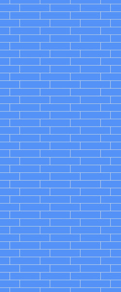 Blue Brickslips Acrylic Shower Wall Panel 2440mm x 1220mm (3mm Thick) - CladdTech