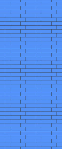 Blue Brickslips Acrylic Shower Wall Panel 2440mm x 1220mm (3mm Thick) - CladdTech