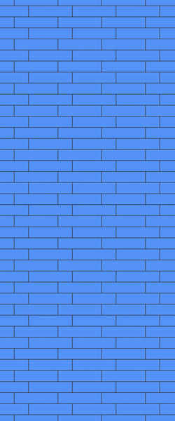 Blue Brickslips Acrylic Shower Wall Panel 2440mm x 1220mm (3mm Thick) - CladdTech