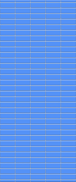 Blue Horizontal Block Acrylic Shower Wall Panel 2440mm x 1220mm (3mm Thick) - CladdTech