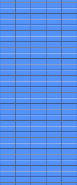 Blue Horizontal Block Acrylic Shower Wall Panel 2440mm x 1220mm (3mm Thick) - CladdTech