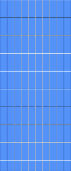 Blue Vertical Block Acrylic Shower Wall Panel 2440mm x 1220mm (3mm Thick) - CladdTech