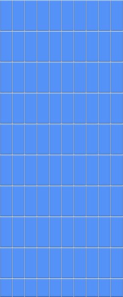 Blue Vertical Block Acrylic Shower Wall Panel 2440mm x 1220mm (3mm Thick) - CladdTech