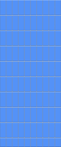 Blue Vertical Block Acrylic Shower Wall Panel 2440mm x 1220mm (3mm Thick) - CladdTech