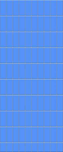 Blue Vertical Block Acrylic Shower Wall Panel 2440mm x 1220mm (3mm Thick) - CladdTech