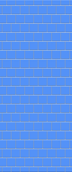 Blue Large Squares Acrylic Shower Wall Panel 2440mm x 1220mm (3mm Thick) - CladdTech