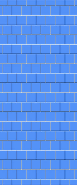 Blue Large Squares Acrylic Shower Wall Panel 2440mm x 1220mm (3mm Thick) - CladdTech