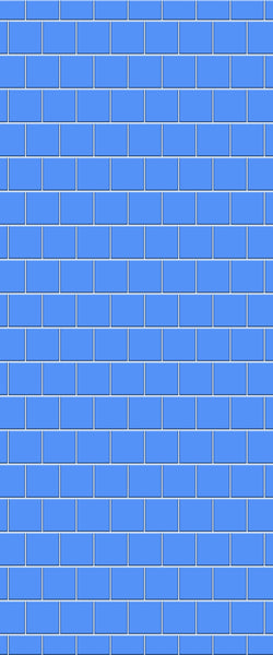 Blue Large Squares Acrylic Shower Wall Panel 2440mm x 1220mm (3mm Thick) - CladdTech