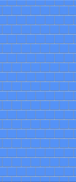 Blue Large Squares Acrylic Shower Wall Panel 2440mm x 1220mm (3mm Thick) - CladdTech