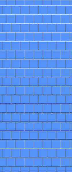 Blue Large Squares Acrylic Shower Wall Panel 2440mm x 1220mm (3mm Thick) - CladdTech