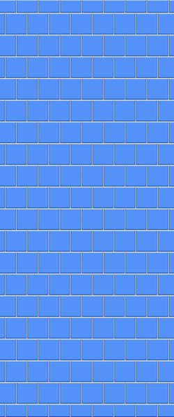 Blue Large Squares Acrylic Shower Wall Panel 2440mm x 1220mm (3mm Thick) - CladdTech