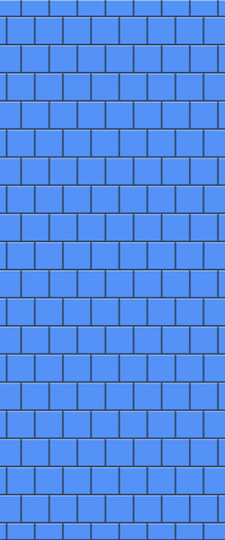Blue Large Squares Acrylic Shower Wall Panel 2440mm x 1220mm (3mm Thick) - CladdTech