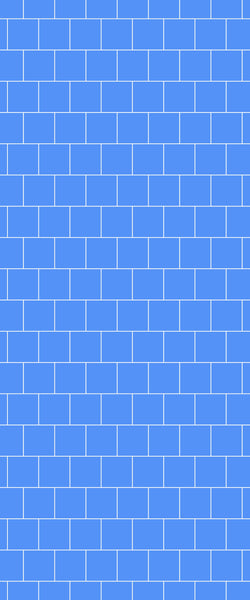 Blue Large Squares Acrylic Shower Wall Panel 2440mm x 1220mm (3mm Thick) - CladdTech