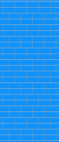 Blue Brickbond Acrylic Shower Wall Panel 2440mm x 1220mm (3mm Thick) - CladdTech