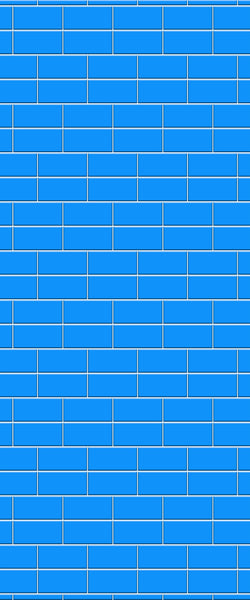 Blue Brickbond Acrylic Shower Wall Panel 2440mm x 1220mm (3mm Thick) - CladdTech