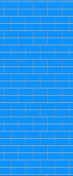 Blue Brickbond Acrylic Shower Wall Panel 2440mm x 1220mm (3mm Thick) - CladdTech