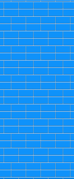 Blue Brickbond Acrylic Shower Wall Panel 2440mm x 1220mm (3mm Thick) - CladdTech