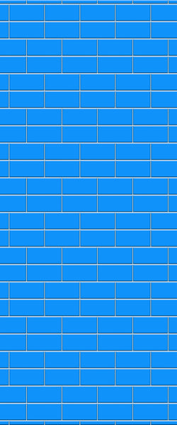 Blue Brickbond Acrylic Shower Wall Panel 2440mm x 1220mm (3mm Thick) - CladdTech