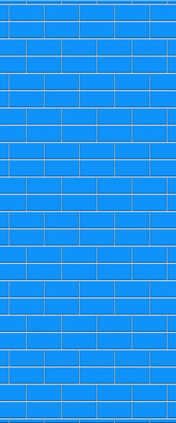 Blue Brickbond Acrylic Shower Wall Panel 2440mm x 1220mm (3mm Thick) - CladdTech