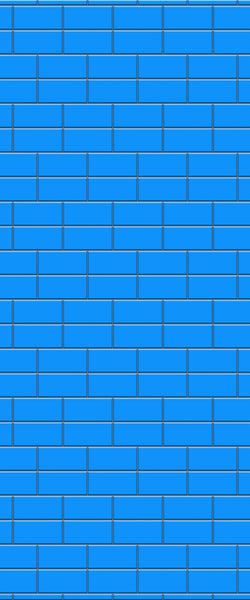 Blue Brickbond Acrylic Shower Wall Panel 2440mm x 1220mm (3mm Thick) - CladdTech