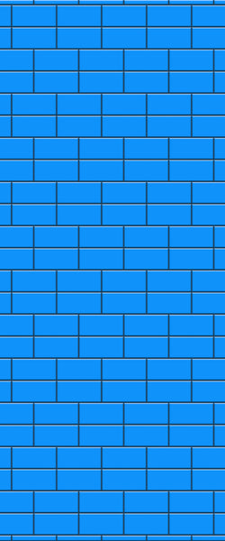 Blue Brickbond Acrylic Shower Wall Panel 2440mm x 1220mm (3mm Thick) - CladdTech