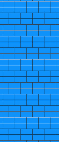 Blue Brickbond Acrylic Shower Wall Panel 2440mm x 1220mm (3mm Thick) - CladdTech