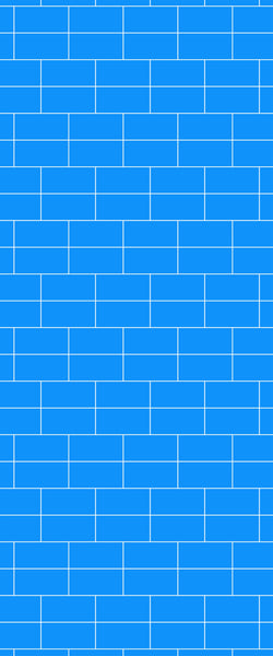 Blue Brickbond Acrylic Shower Wall Panel 2440mm x 1220mm (3mm Thick) - CladdTech