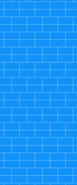 Blue Brickbond Acrylic Shower Wall Panel 2440mm x 1220mm (3mm Thick) - CladdTech