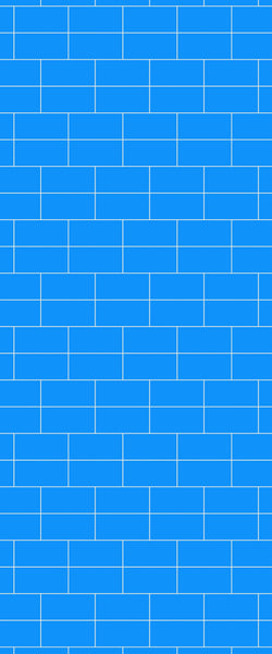 Blue Brickbond Acrylic Shower Wall Panel 2440mm x 1220mm (3mm Thick) - CladdTech