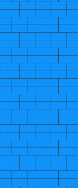 Blue Brickbond Acrylic Shower Wall Panel 2440mm x 1220mm (3mm Thick) - CladdTech