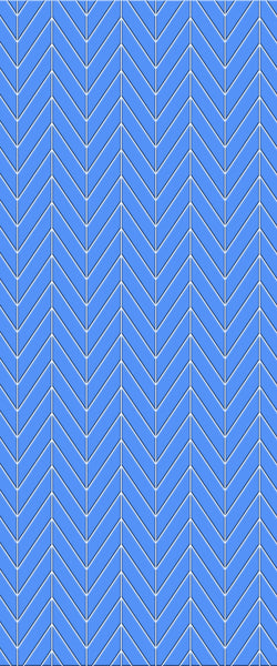 Blue Chevron Acrylic Shower Wall Panel 2440mm x 1220mm (3mm Thick) - CladdTech