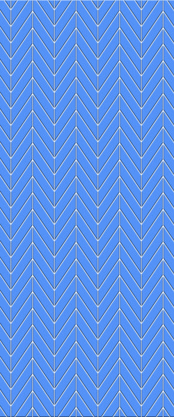 Blue Chevron Acrylic Shower Wall Panel 2440mm x 1220mm (3mm Thick) - CladdTech