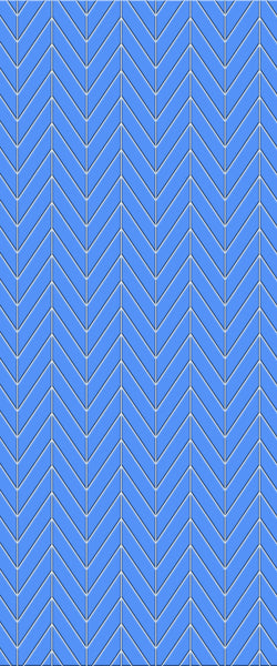 Blue Chevron Acrylic Shower Wall Panel 2440mm x 1220mm (3mm Thick) - CladdTech